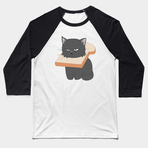 Bread Cat, Having a Bad day Baseball T-Shirt by Dexter Lifestyle